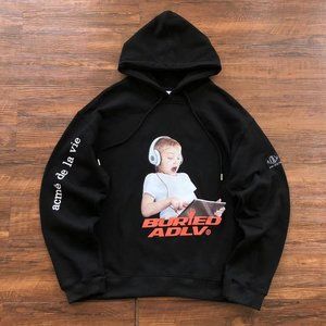 ADLV Acme De La Vie Ba Edition Boy Print Black Hoodie